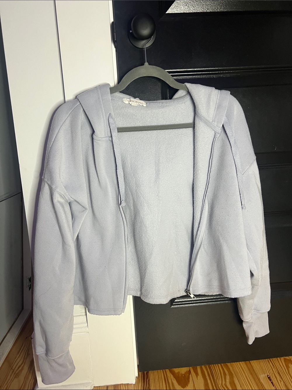 Pink Rose Light Lavender Zip-Up Hoodie Jacket